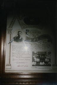 000983 - Photograph - July 1997 - Kongwak Uniting Church - Memorial to W J Williams - illuminating address - from Nancye Durham