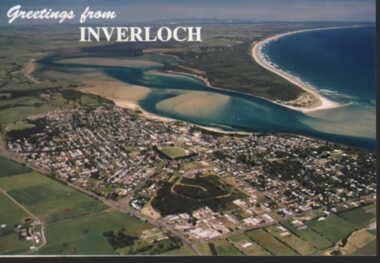 000987 - Postcard - Aerial view of Inverloch, Anderson Inlet and Venus Bay - taken November 1996 - from Nancye Durham
