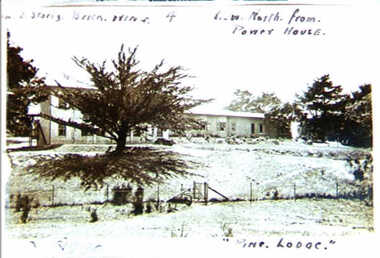 001001 - Photograph - 1930 - Inverloch - Pine Lodge - new 2-storey brick wing, view from Power House - from James Wyeth