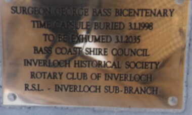 001238 Photograph - January 1998 - Bass Bicentenary Time Capsule - Plaque - from P Jones