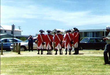 001261 - Photograph - January 1998 - San Remo - Bass Bicentenary - Red Coats - from Ken Howsam