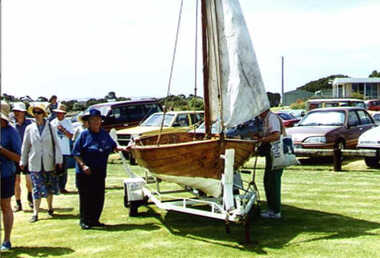 001269 - Photograph - January 1998 - San Remo - Bass Bicentenary - Whale Boat Tom Thumb & Nancye Durham - from Ken Howsam