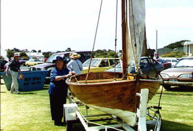 001270 - Photograph - January 1998 - San Remo - Bass Bicentenary - Whale Boat Tom Thumb & Nancye Durham - from Ken Howsam