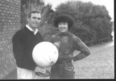 001069 - Photograph - 1991 - Inverloch - Terry Hall and exchange student - from Eileen Henderson