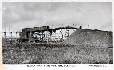 004270 - Postcard - Station Area – State Coal Mine, Wonthaggi