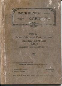 004420 - Booklet - Incomplete Copy - Inverloch Carnival - Official Souvenir and Programme - Holiday Carnival 1936-7 - Inverloch Foreshore Carnival Committee - from Eileen Henderson (Same as 004421)