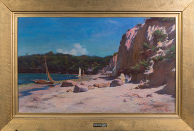 Painting, Arthur Taylor, Mentone Under Cliffs, 1990