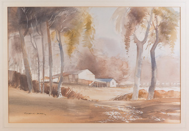 Painting, Roderick Jerard, Deserted Farmhouse, 1979