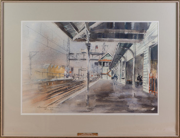 Painting, Gunther Kalbitzer, Mordialloc Station, 1985