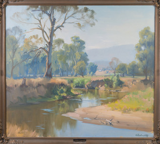 Painting, Ernest Buckmaster, Sunlit Yarra