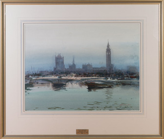 Painting, David Taylor, Across the Thames