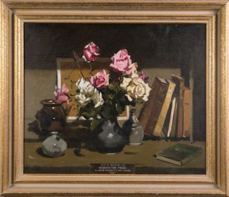 Painting, Judith Wills, Still Life with Roses, October, 1986