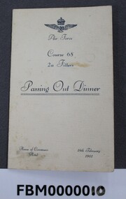 Card - Passing Out Dinner Menu
