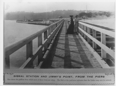 Photograph - Eastern pier at the entrance Lakes Entrance Victoria, Caire, Nicholas John, 1905c