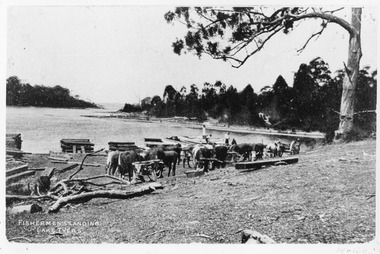 Photograph - Fisherman's Landing. Lake Tyers Victoria, c1900