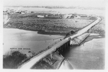 Photograph - Aerial view of North Arm Bridge c1930, 1930c