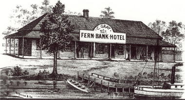 Photograph - Sketch of Fernbank Hotel, 1885c