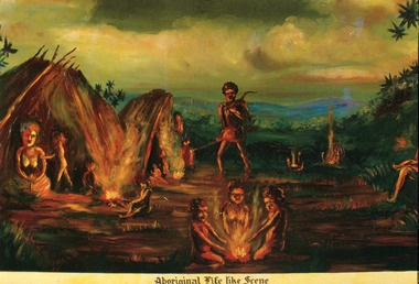 Postcard - Glenara Murals, Scan Colour Australia, 1950c