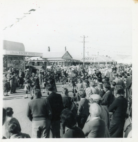 Photograph - Coco's Shoe Shop and Victoria House Motel. c1961, Fish, Marie, Governor General Lord and Lady Dunrossil visit to Lakes Entrance Victoria