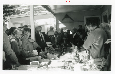 Photograph - Vi Symmons House Auction 1995, Lakes Post Newspaper