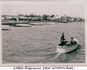 Photograph - Views of western end of Lakes Entrance from boat Harbour  c1925