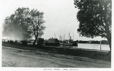 Photograph - Western Wharf, colloquially known as the Post Office Jetty. Lakes Entrance Victoria, 1910c