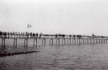 Photograph - Official opening of the Footbridge Lakes Entrance 1937, Jemmeson Edie, 1937