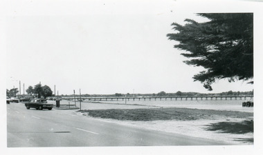 Photograph - Footbridge, footbridge and Princes Highway Lakes Entrance Victoria, 1990c