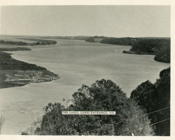 Postcard - Gippsland lakes views from Jemmys Point Lakes Entrance  c1930, Valentine Series, 1930c