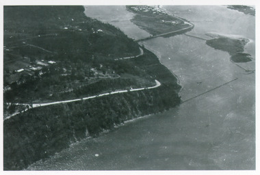 Photograph - Aerial view of Lakes Entrance and Kalimna  c1940, Bulmer H D
