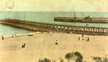 Photograph - The Entrance Beach Lakes Entrance Victoria 1905c