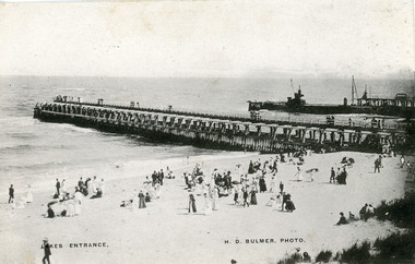 Photograph - The Entrance Beach Lakes Entrance Victoria c1910, Bulmer H D
