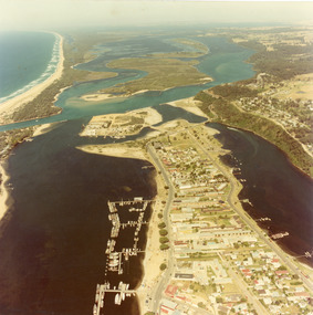 Photograph - Arial View Lakes Entrance c1980