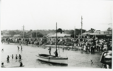 Photograph - Eplanade swimming sports, Lakes Entrance Victoria  c1935