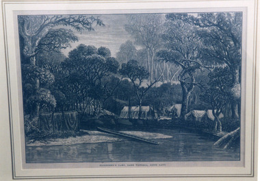 Print - Fishermen's Camp, Lake Victoria, Gippsland   c1999, Fish, Marie