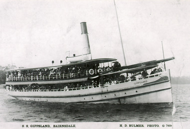 Photograph - S.S. Gippsland, Bulmer H D, 1925 c