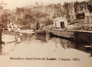 Photograph - Mossiface Wharf, Mossiface wharf at Mossiface Victoria 1902, 1902