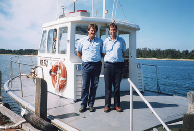 Photograph - Gippsland Ports Officers Brett Greer and Shane Clark 1999, Lakes Post Newspaper, 1999