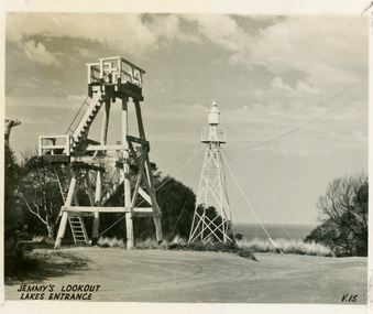 Postcard - Lookout tower Jemmy's Point, Valentine Series, 1940