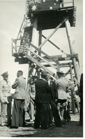 Photograph - Volunteer Air Observers Corp tower on Esplanade, Lakes Entrance Victoria  1944