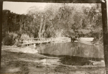 Photograph - Bridges, Bunga Creek- rustic footbridge  Lakes Entrance Victoria, 1910