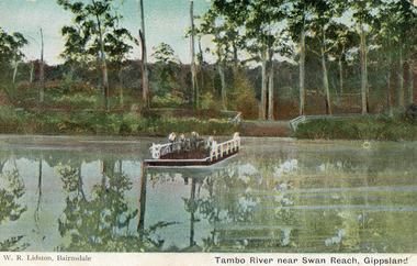 Postcard - Swan Reach Punt, Lidston, 1895