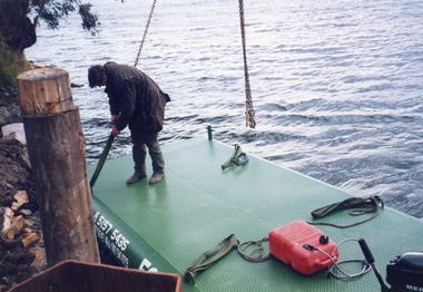 Photograph - Barges, Lakes Post Newspaper, 1999