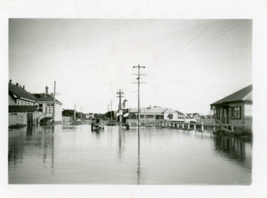 Photograph - Floods, Mechanic Street Lakes Entrance 1952, 1952