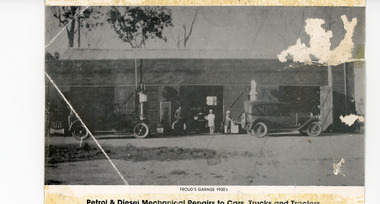 Photograph - Harry Froud's Garage, 1930 c