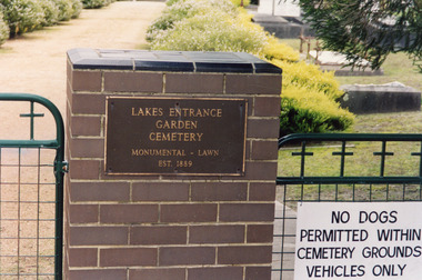 Photograph - Lakes Entrance Garden Cemetery, 1998