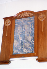 Photograph - First World War  Plaque . Swan Reach Victoria  1999 c