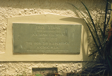Photograph - Foundation stone, 1926  Lakes Entrance Victoria, 1999