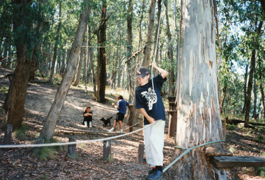 Photograph - Lakes Entrance Secondary School, Lakes Post Newspaper, year 7 youth camp at Gelantipy, 1995