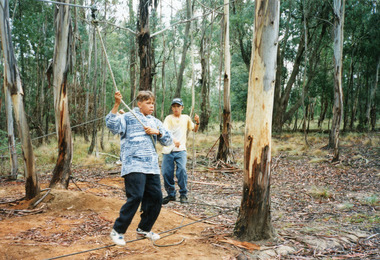 Photograph - Lakes Entrance Secondary College year 7 youth camp at Gelantipy, Victoria, 1995